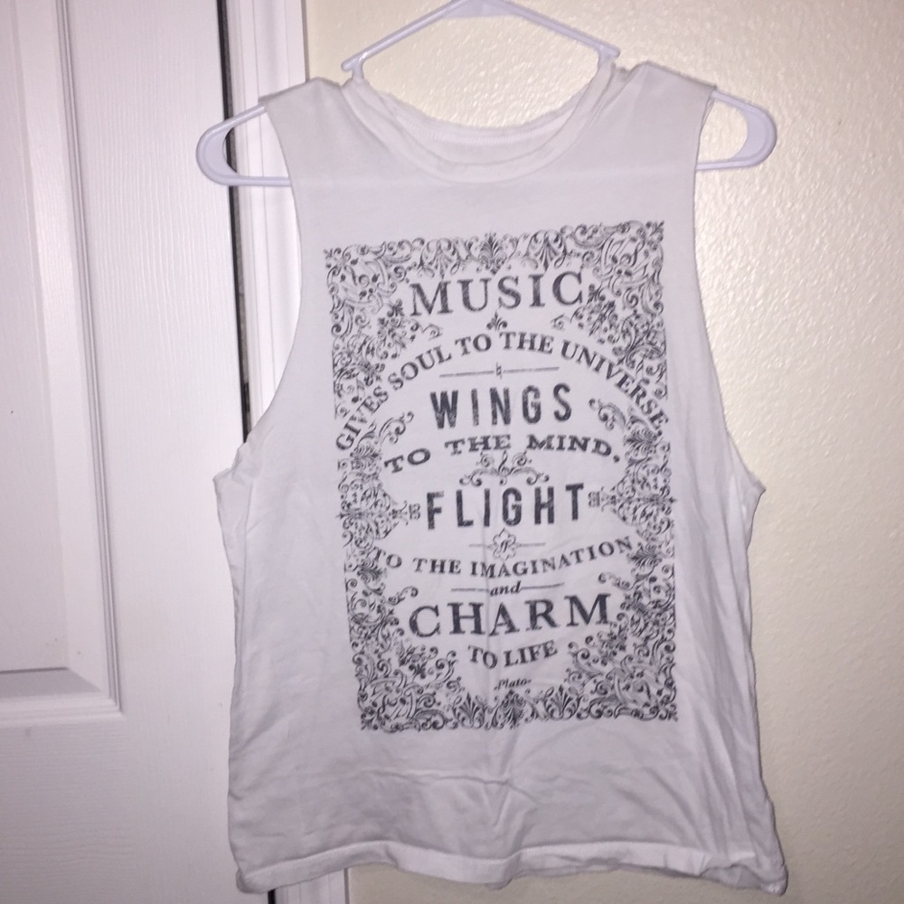 White Muscle Tee